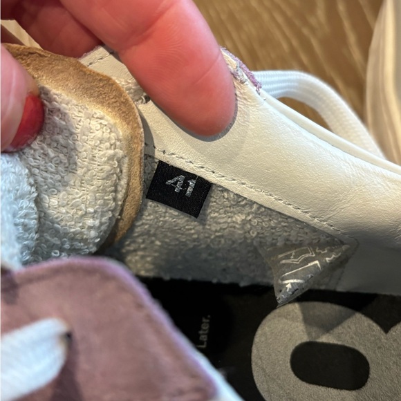 P448 Women's Sneakers in White, Lavender, and Gold - Picture 8 of 9